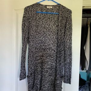 Salt and pepper cardigan from garage